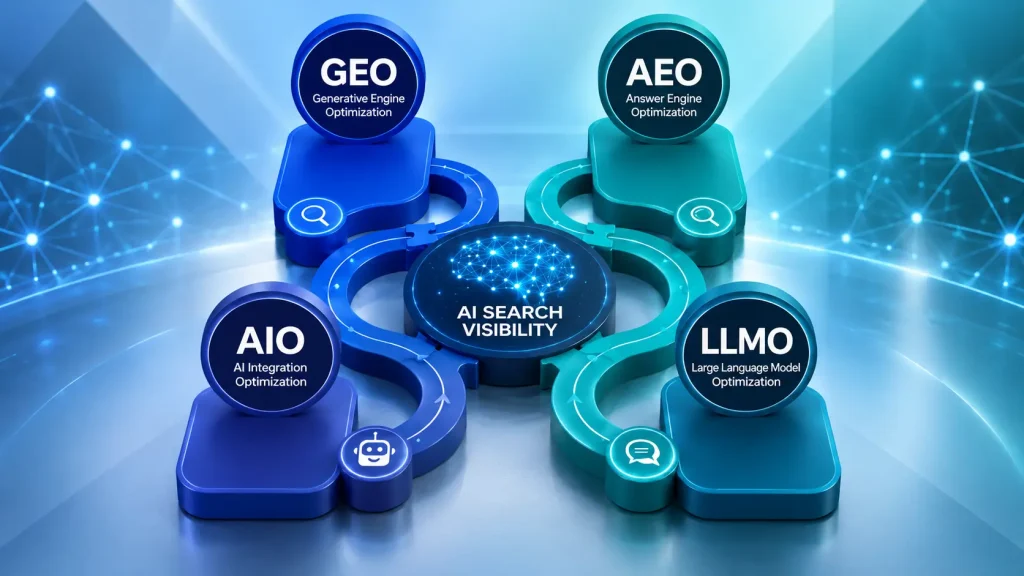 GEO vs AEO vs AIO vs LLMO